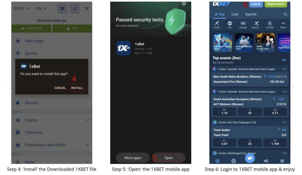 How to download 1XBET app for Android & iOS app?